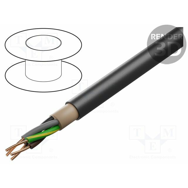 HELU Wire; NYY; 4G1.5mm2; round
