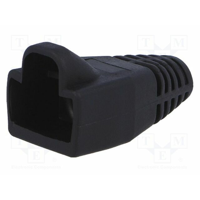 MH CONNECTORS Plug cover; 6mm; black