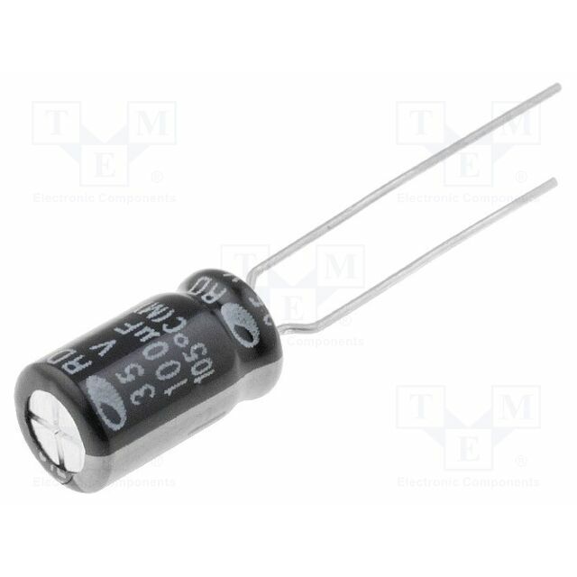 SAMWHA Capacitor: electrolytic; THT; 100uF; 35VDC