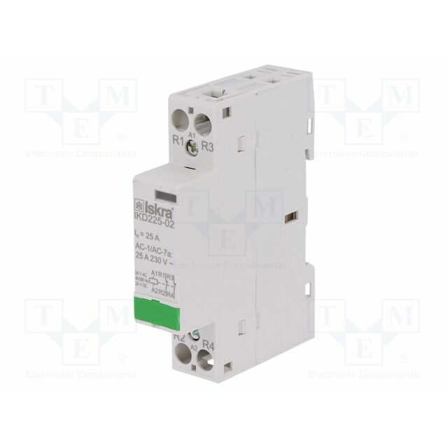 ISKRA Contactor: 2-pole installation; 25A; 24VAC