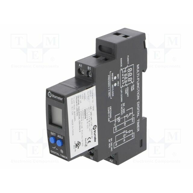 TRUMETER Timer; Range: 0,1s÷999h; SPDT