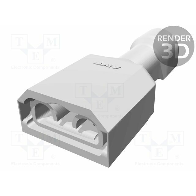 TE CONNECTIVITY Terminal: flat; 6.3mm