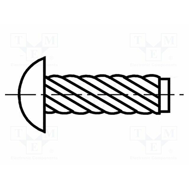 BOSSARD Screw rivet pin; hardened steel