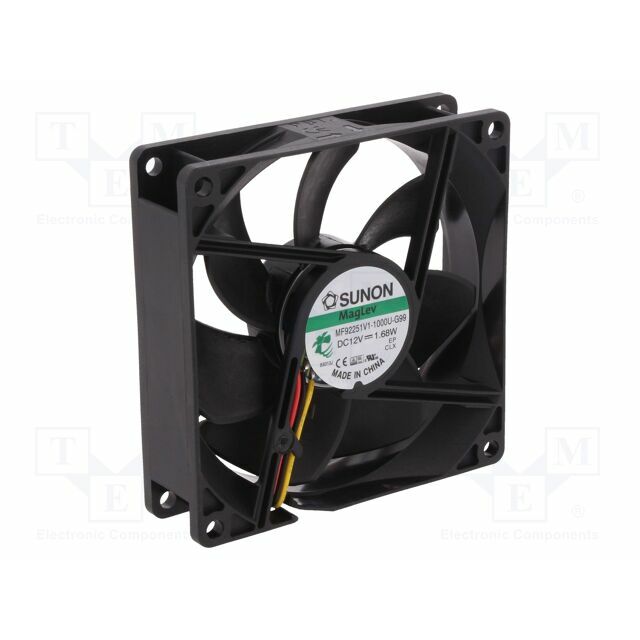 SUNON Fan: DC; 92x92x25mm; axial; 12VDC