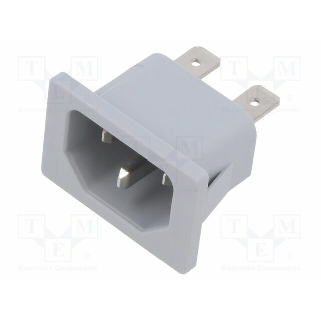 SCHURTER Connector: AC supply; socket; male