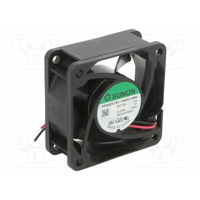 SUNON Fan: DC; 60x60x25mm; axial; 12VDC