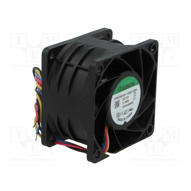 SUNON Fan: DC; 60x60x38mm; axial; 12VDC