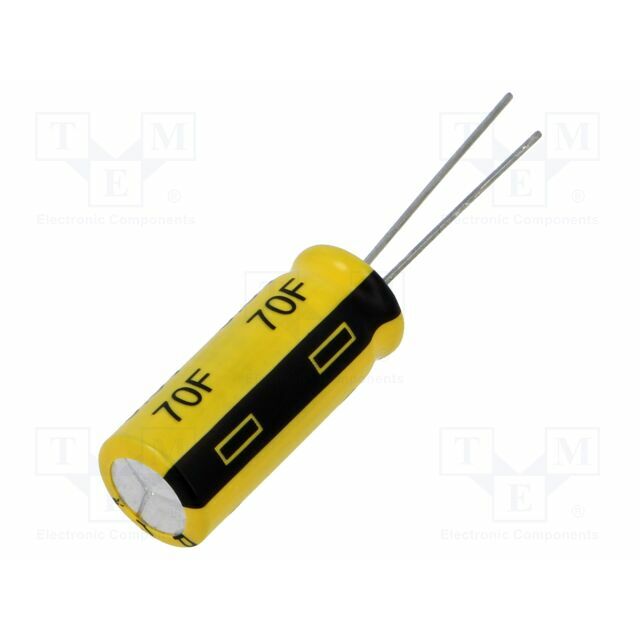 CAP-XX Supercapacitor; THT; 70F; 2.5÷3