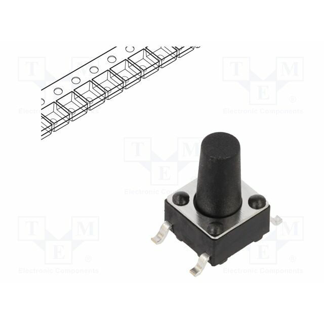 CONNFLY Microswitch TACT; SPST; Pos: 2