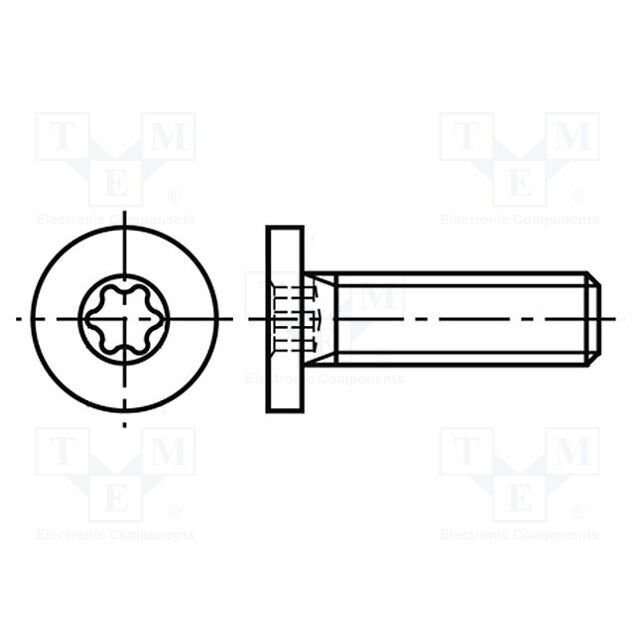 ELESA+GANTER Screw; M3; M3x8; 0.5