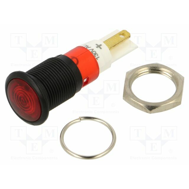 SIGNAL-CONSTRUCT Indicator: LED; prominent; red; 130VAC