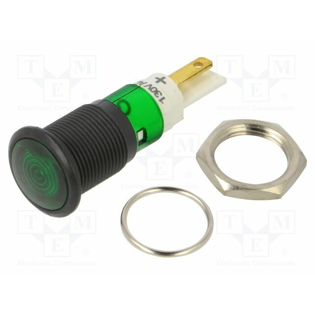 SIGNAL-CONSTRUCT Indicator: LED; prominent; green; 130VAC