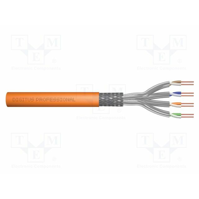 DIGITUS Wire; S/FTP; Cat 7; 4x2x23AWG
