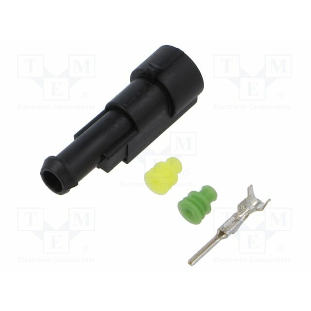 TE CONNECTIVITY Connector: wire-wire; plug; male