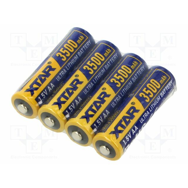 Battery: lithium; 14500,AA; 1.5V