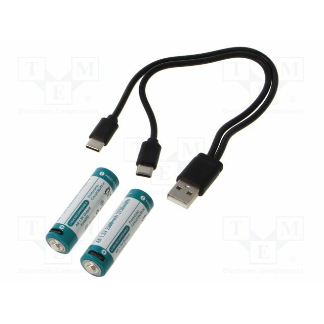 KEEPPOWER Re-battery: Li-Ion; 14500,AA; 2500mAh