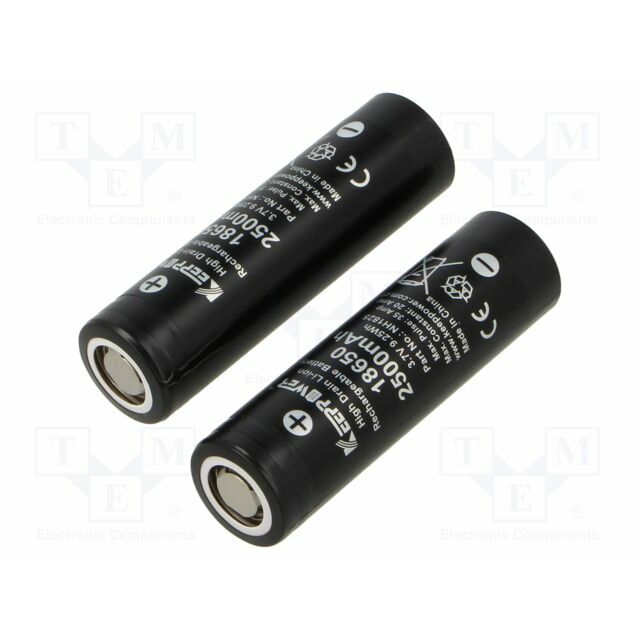 KEEPPOWER Re-battery: Li-Ion; 18650,MR18650; 2500mAh