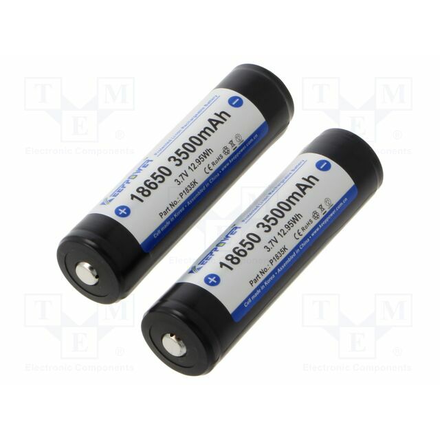 KEEPPOWER Re-battery: Li-Ion; 18650,MR18650; 3500mAh