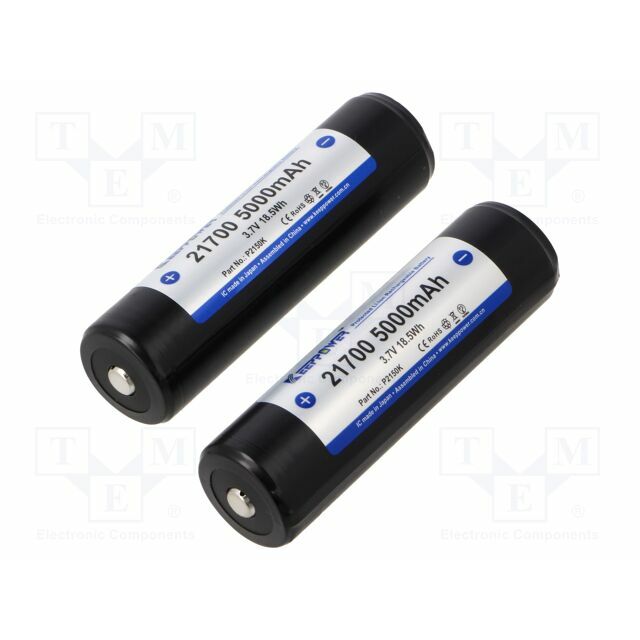 KEEPPOWER Re-battery: Li-Ion; 21700; 5000mAh; 3