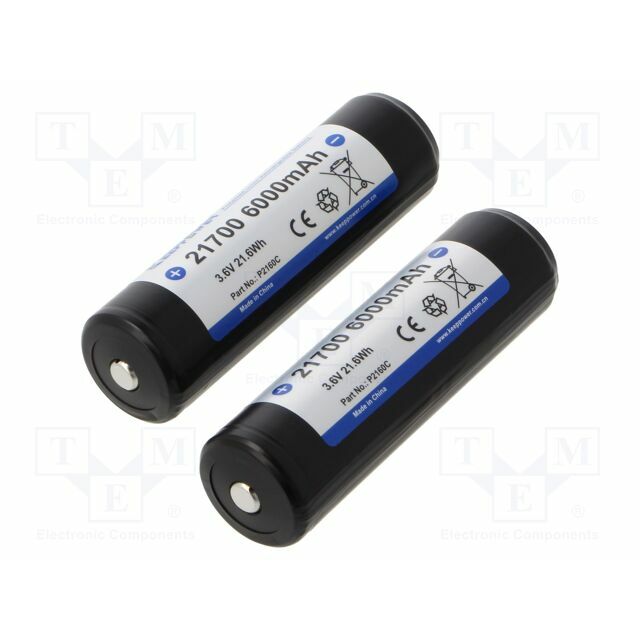 KEEPPOWER Re-battery: Li-Ion; 21700; 6000mAh; 3