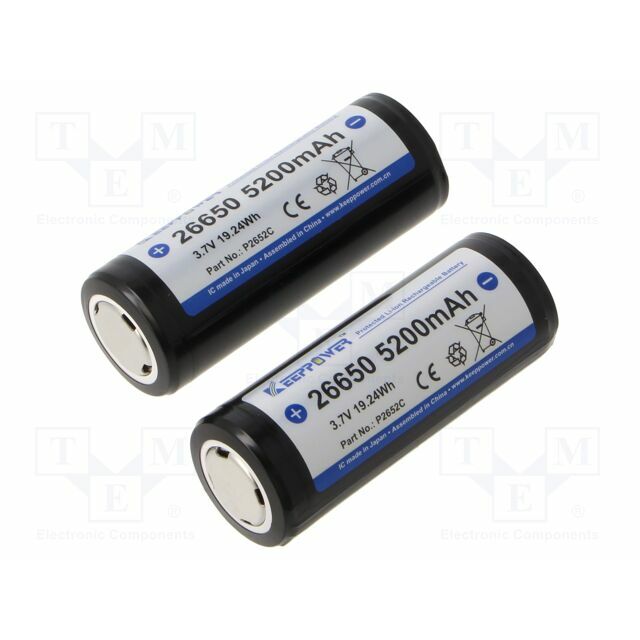 KEEPPOWER Re-battery: Li-Ion; 5100mAh; 3.7V