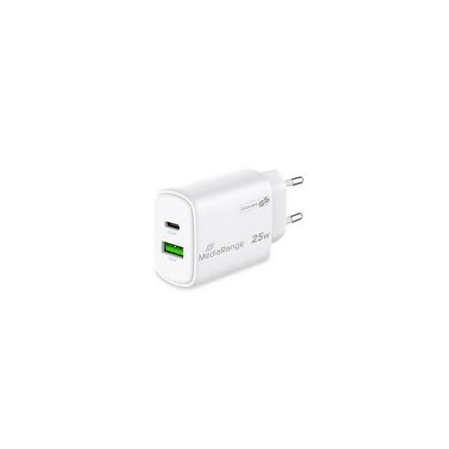 POWER ADAPTER USB/USB-C 25W/FAST MRMA112-2 MEDIARANGE