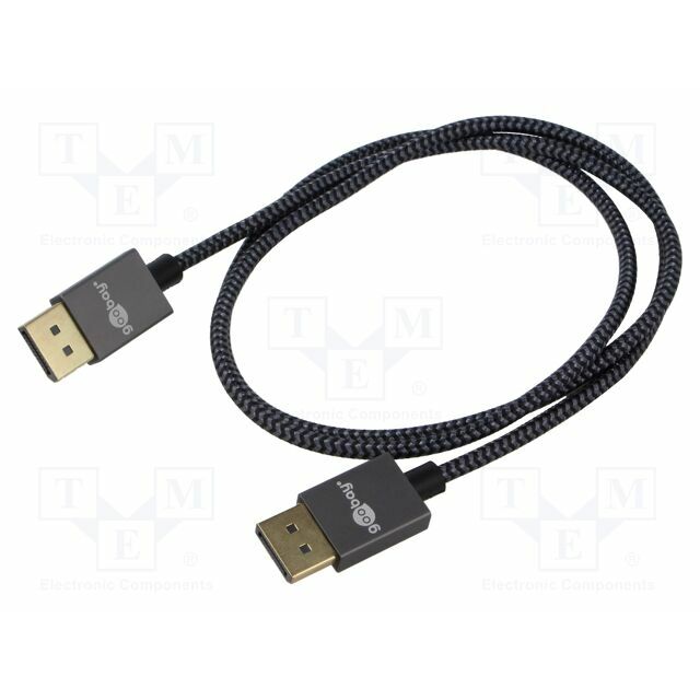 Cable; DisplayPort plug,both sides; PVC