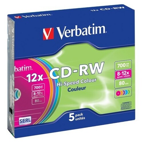 VERBATIM CD-RW 8-12x 700MB 5P SL