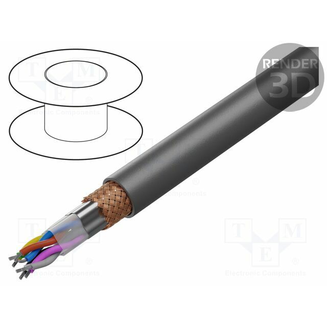 LAPP Wire; LiYCY A; 7x18AWG; shielded