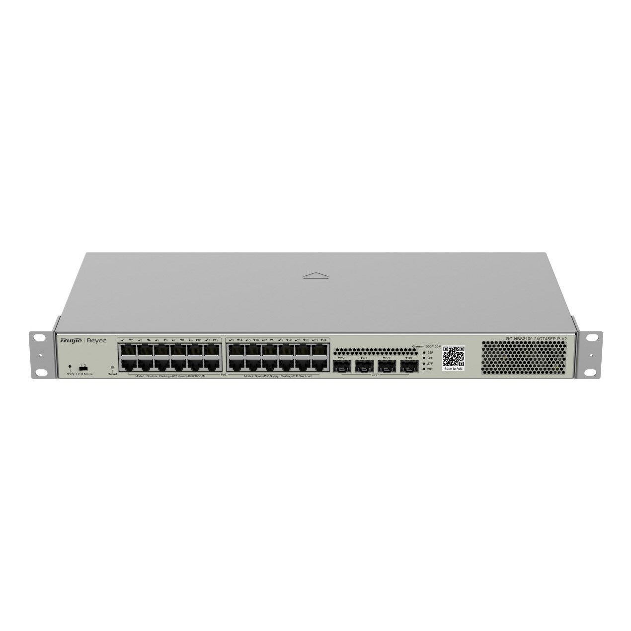 Ruijie Networks RG-NBS3100-24GT4SFP-P-V2 tīkla slēdzis, pārvaldāms