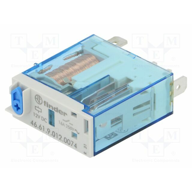 FINDER Relay: electromagnetic; Ucoil: 12VDC; SPDT