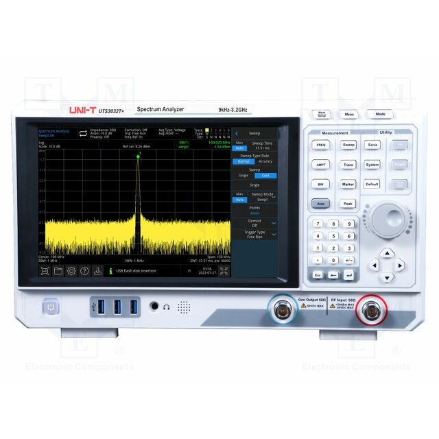 UNI-T Spectrum analyzer; 9kHz÷3.2GHz; Resolution: