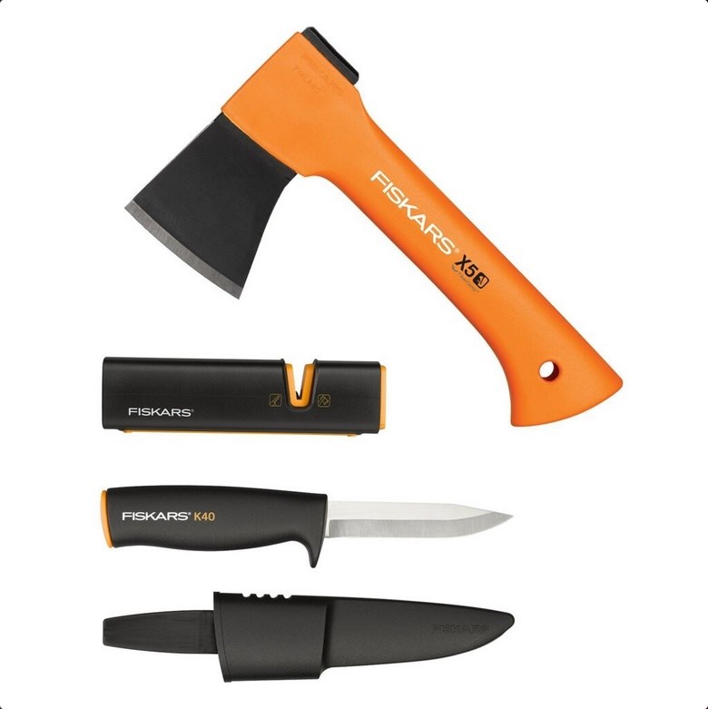 FISKARS Kempinga komplekts: X5 Cirvis +