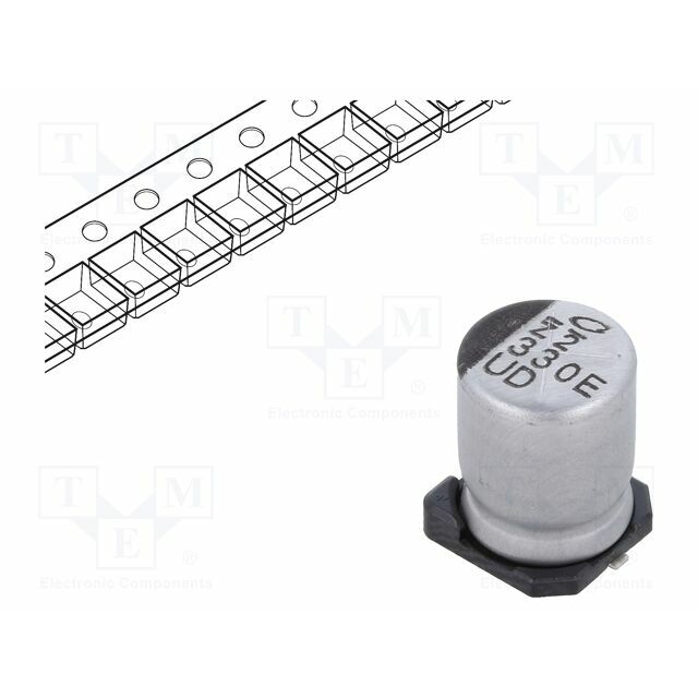 NICHICON Capacitor: electrolytic; SMD; 330uF; 25VDC