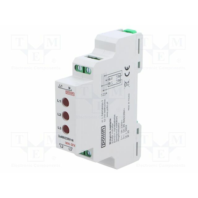 POLLIN Voltage indicator; 3x400VAC; IP20; for