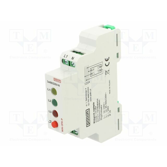 POLLIN Voltage indicator; 3x400VAC; IP20; for