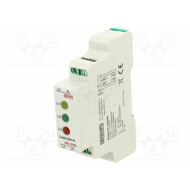 POLLIN Voltage indicator; 3x400VAC; IP20; for