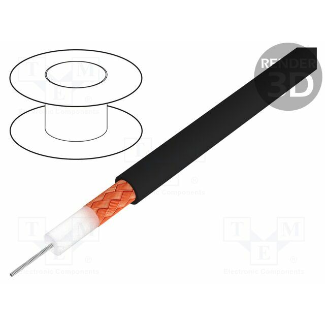 BELDEN Wire: coaxial; M76; 1x20AWG; stranded