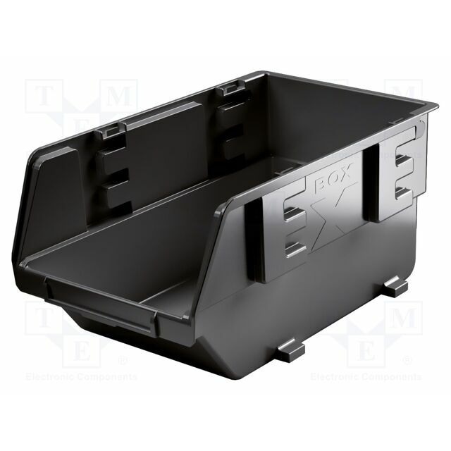 KISTENBERG Container: cuvette; black; 119x77x58mm; EXE