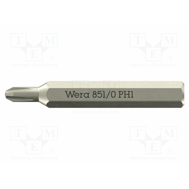 Screwdriver bit; Phillips Recess®; PH1; 851/0