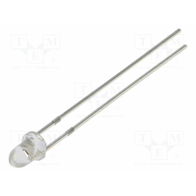OPTOSUPPLY LED; orange; 3mm; 50000mcd; 15°