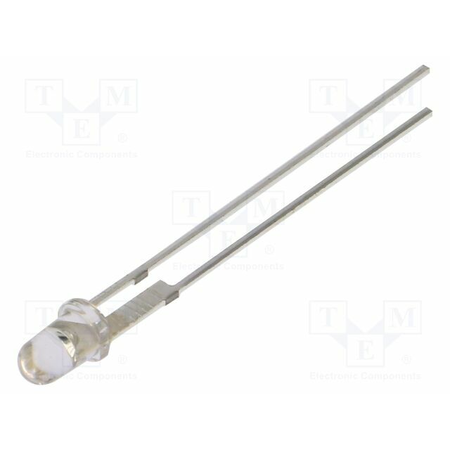 OPTOSUPPLY LED; green; 3mm; 140000mcd; 15°