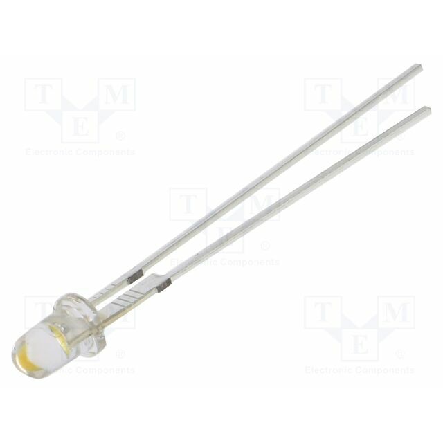 OPTOSUPPLY LED; white warm; 3mm; 85000mcd