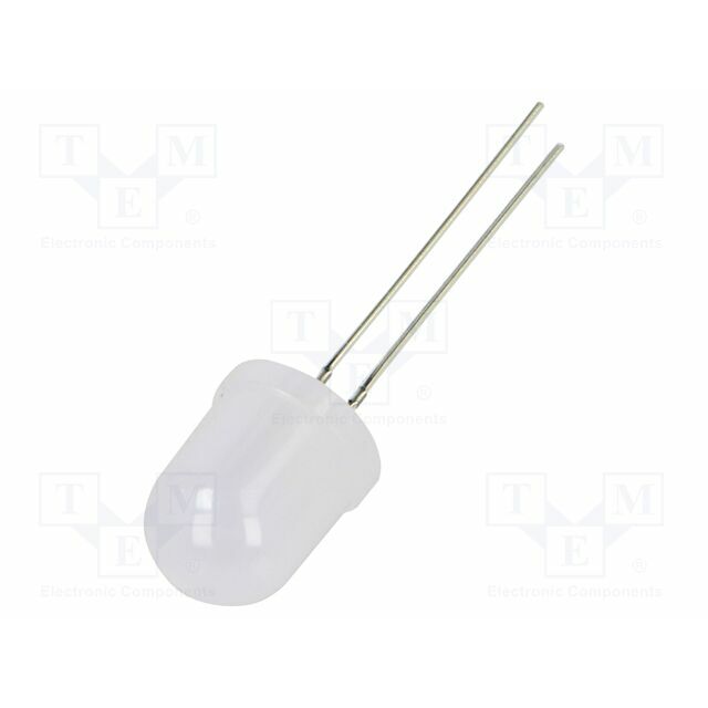 OPTOSUPPLY LED; white; 10mm; blinking; 750mcd