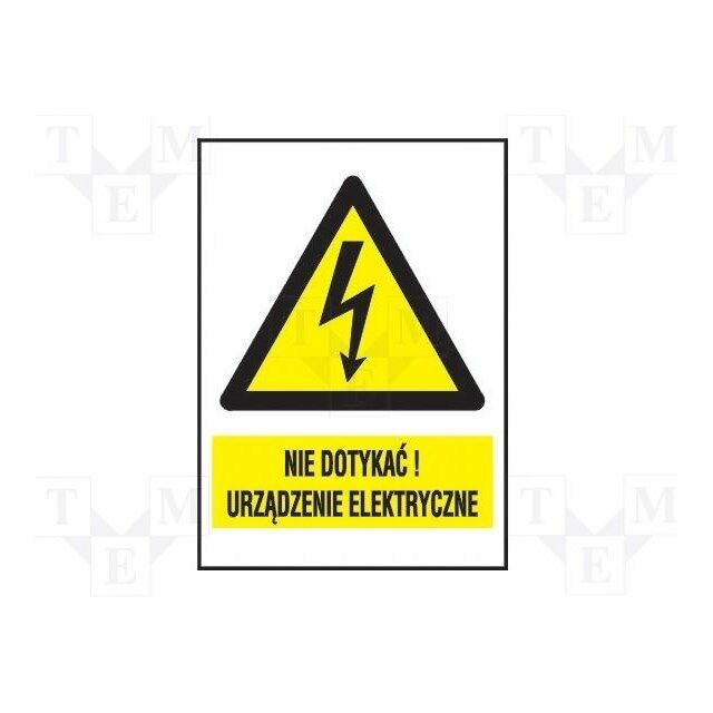 ANRO Safety sign; warning; PVC; W: