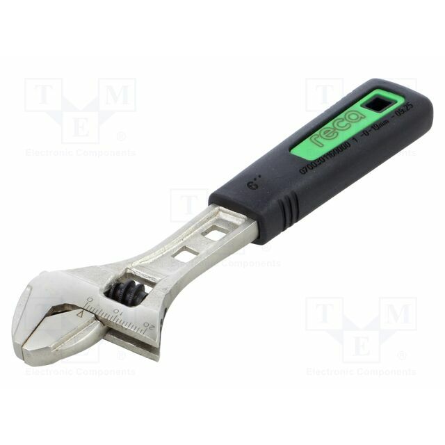 Wrench: adjustable; Overall len: 160mm; anti-slip