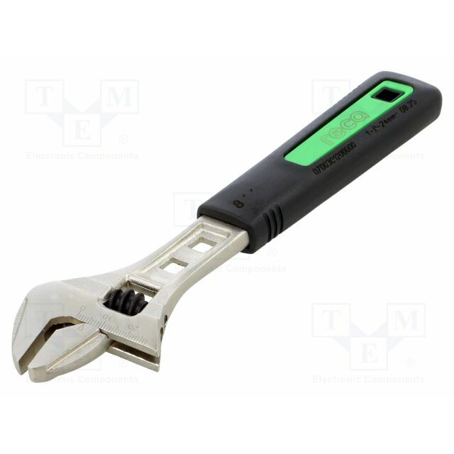 Wrench: adjustable; Overall len: 200mm; anti-slip