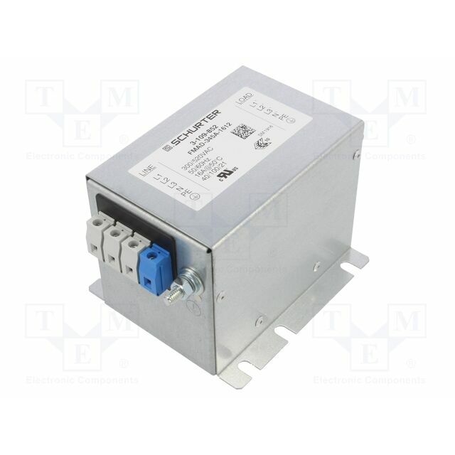 SCHURTER Filter: anti-interference; three-phase; 520VAC; 16A