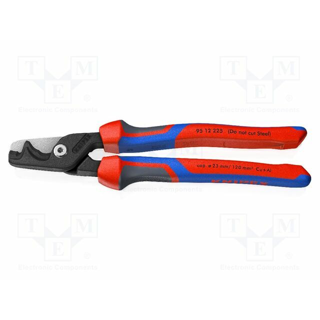 KNIPEX Cutters; for cables; 225mm; Blade: