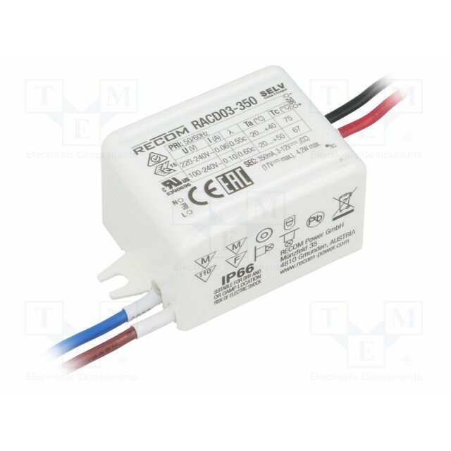 RECOM Power supply: switching; LED; 3W